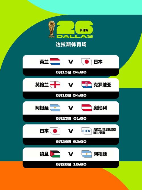 2026年世界杯赛程表 美加墨世界杯揭幕战比赛时间