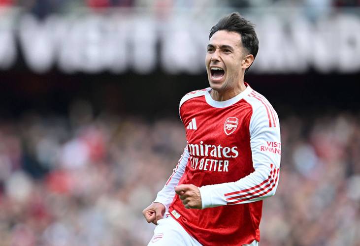 英超托特纳姆热刺1-4阿森纳 埃泽约克雷斯双响