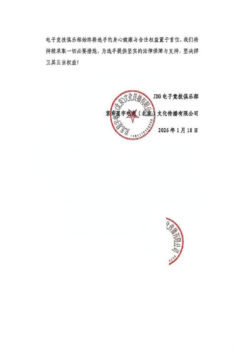 JDG发布抵制私生严正公告：已就相关事件正式向公安机关报案