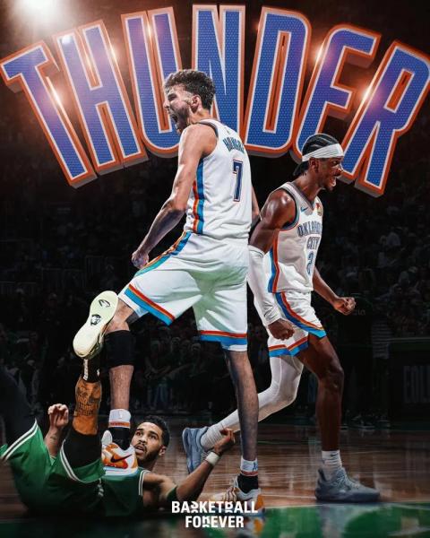 凯尔特人终结雷霆12连胜 战绩更新为48胜24负