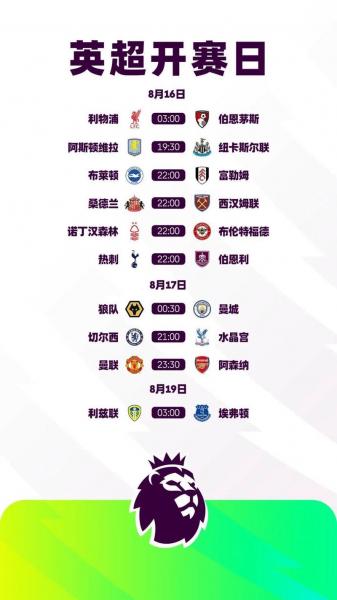 英超第35轮赛程调整 双红会被安排在周日举行