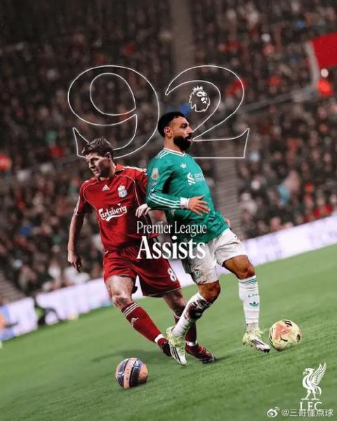 萨拉赫在德比追平杰拉德纪录 在默西赛德郡德比已打进9球