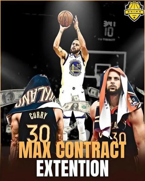 曝勇士和库里均有意在今夏提前续约 最高可签下1.36亿美元